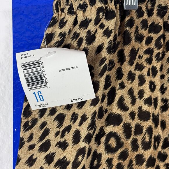 Liz Claiborne Lizsport Cheetah Leopard "Into the Wild" Lightweight Pants Bottoms - Picture 3 of 5